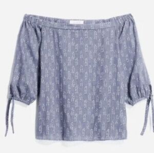 CLARTE Simone Textured Off The Shoulder Top